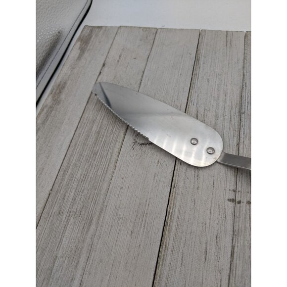Stanley #2 Stainless Steel Cake Pie Spatula Server Serrated 12 1/4" Black Handle - Picture 3 of 7